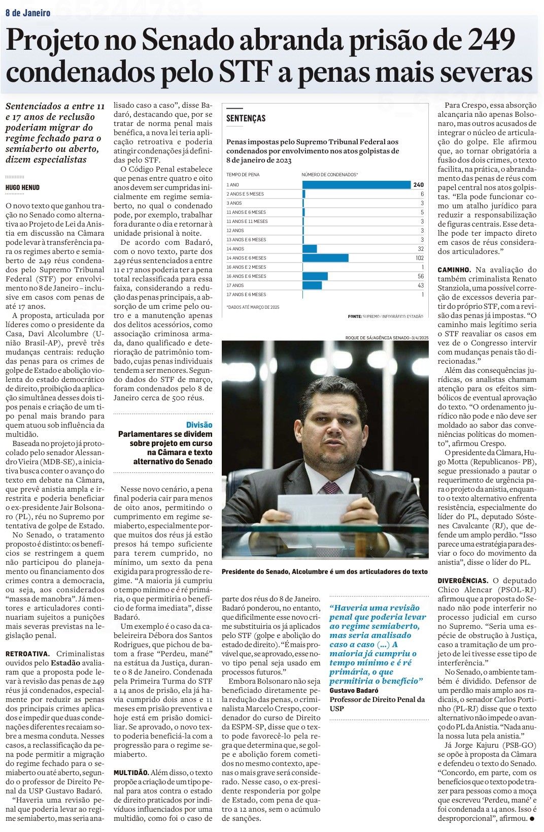 Foto O sócio Renato Stanziola Vieira foi entrevistado pelo jornal ESTADÃO a respeito de desdobramentos nas ações penais do 8 de janeiro e da tentativa de golpe de Estado.