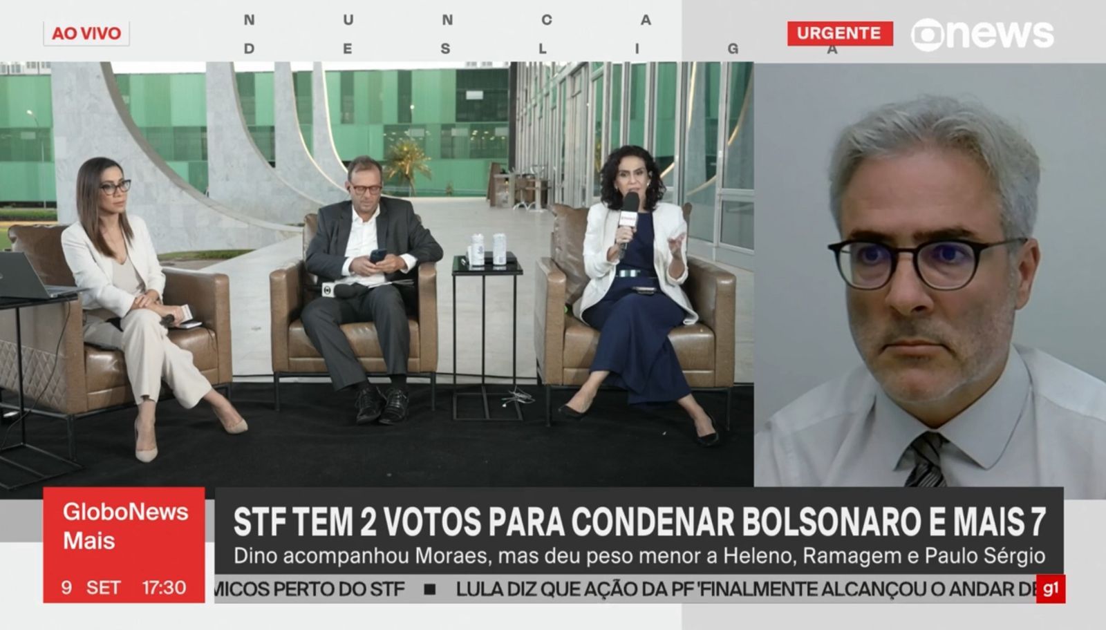Foto O sócio Renato Stanziola Vieira foi ouvido em 09 de setembro por Julia Duailibi ao vivo, para tratar dos detalhes do julgamento da ação penal 2668.  Na participação ao vivo na GloboNews, Renato foi ouvido também pelos jornalistas Otávio Guedes e Malu Gaspar.  Clique e confira a íntegra da entrevista.